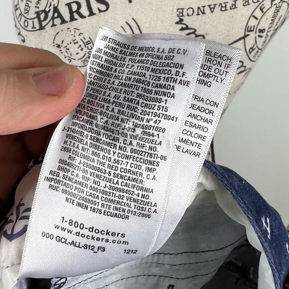 Dockers Blue and white anchor patterned shorts with pockets - Picture 9 of 10